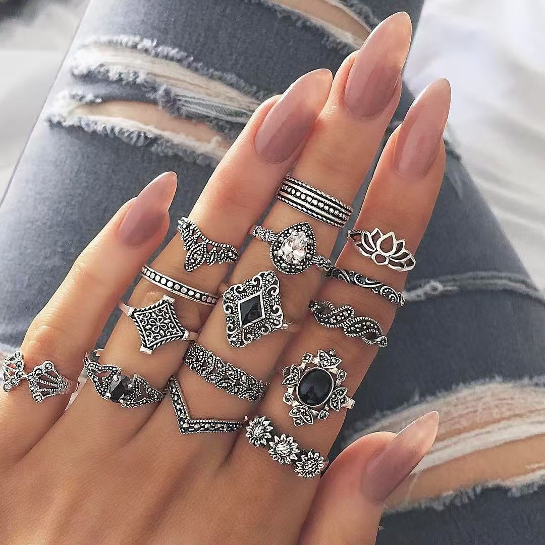 15 Piece Ring Set  Bohemian Retro