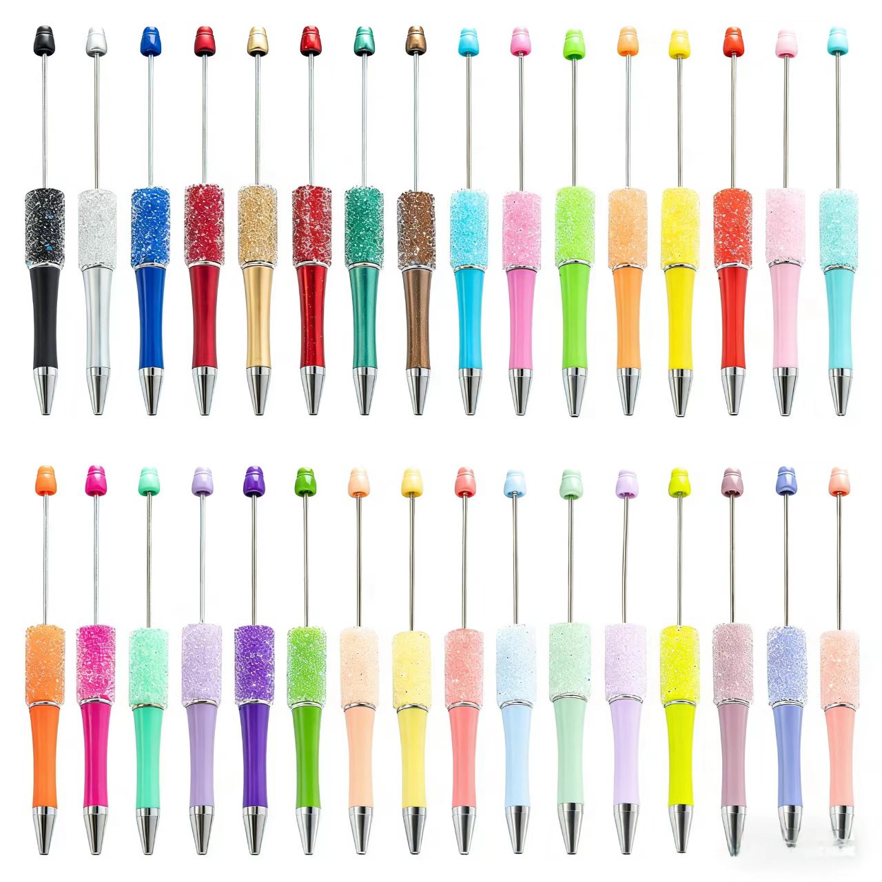 34-color Sugar beaded pen,  DIY pen, beaded pen