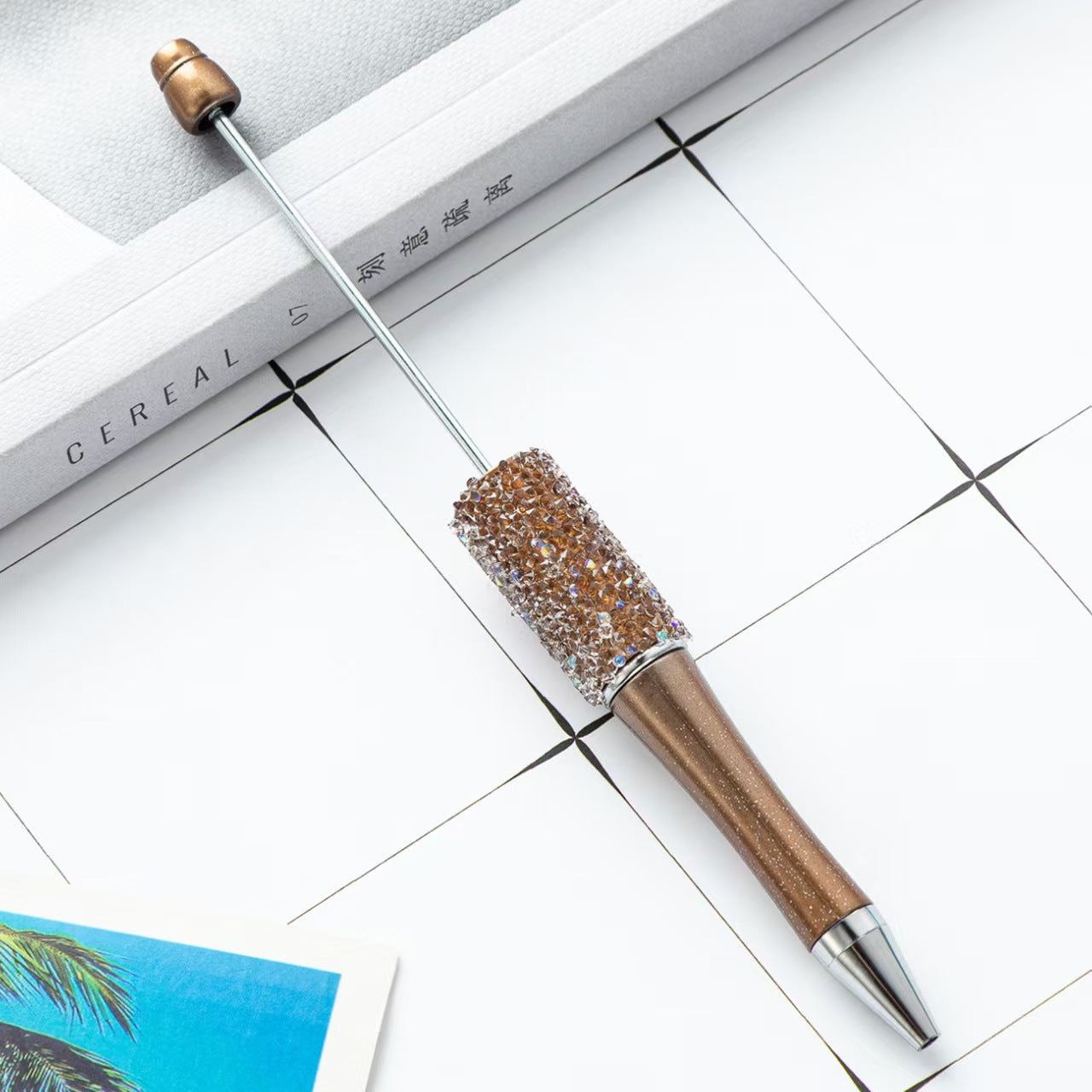 34-color Sugar beaded pen,  DIY pen, beaded pen