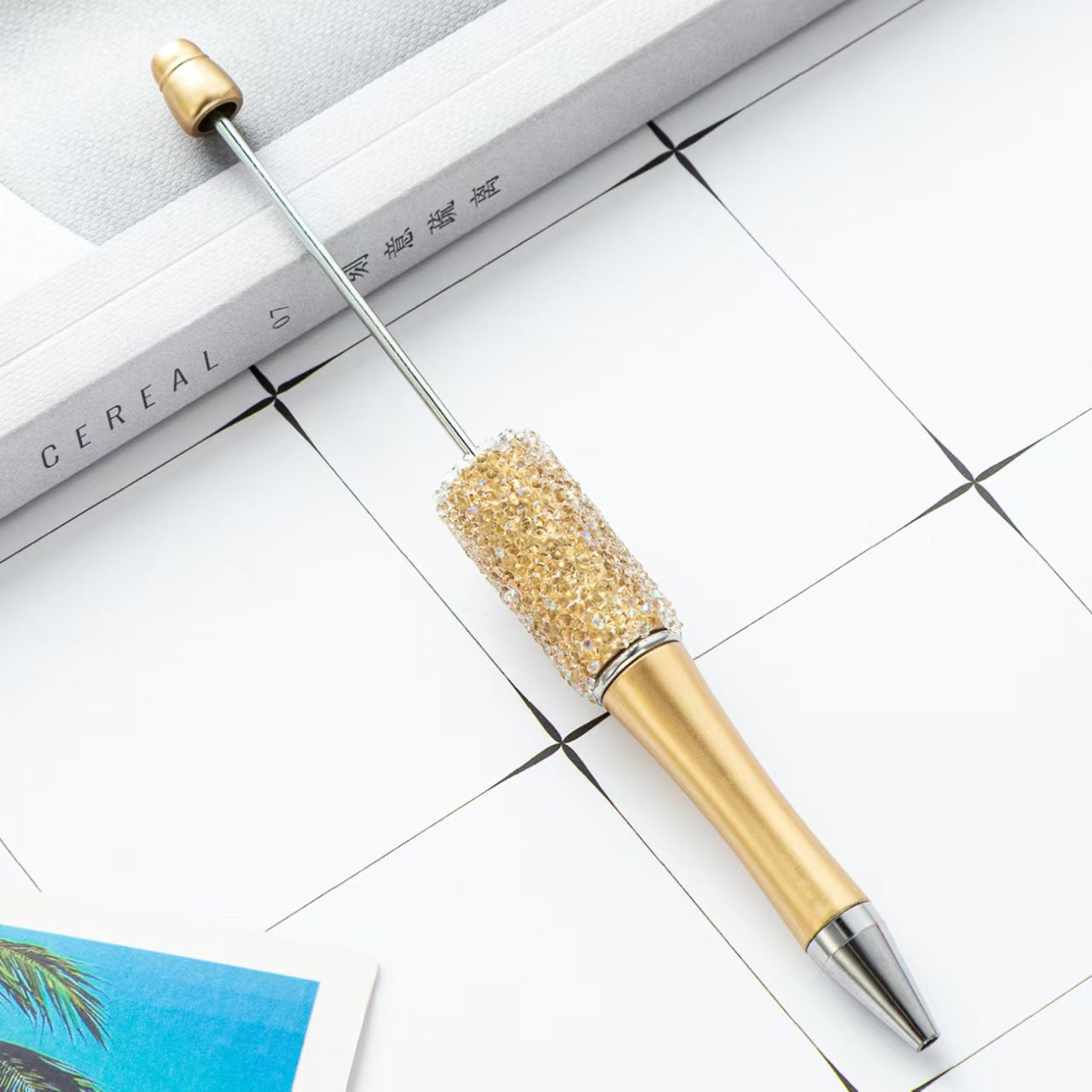 34-color Sugar beaded pen,  DIY pen, beaded pen