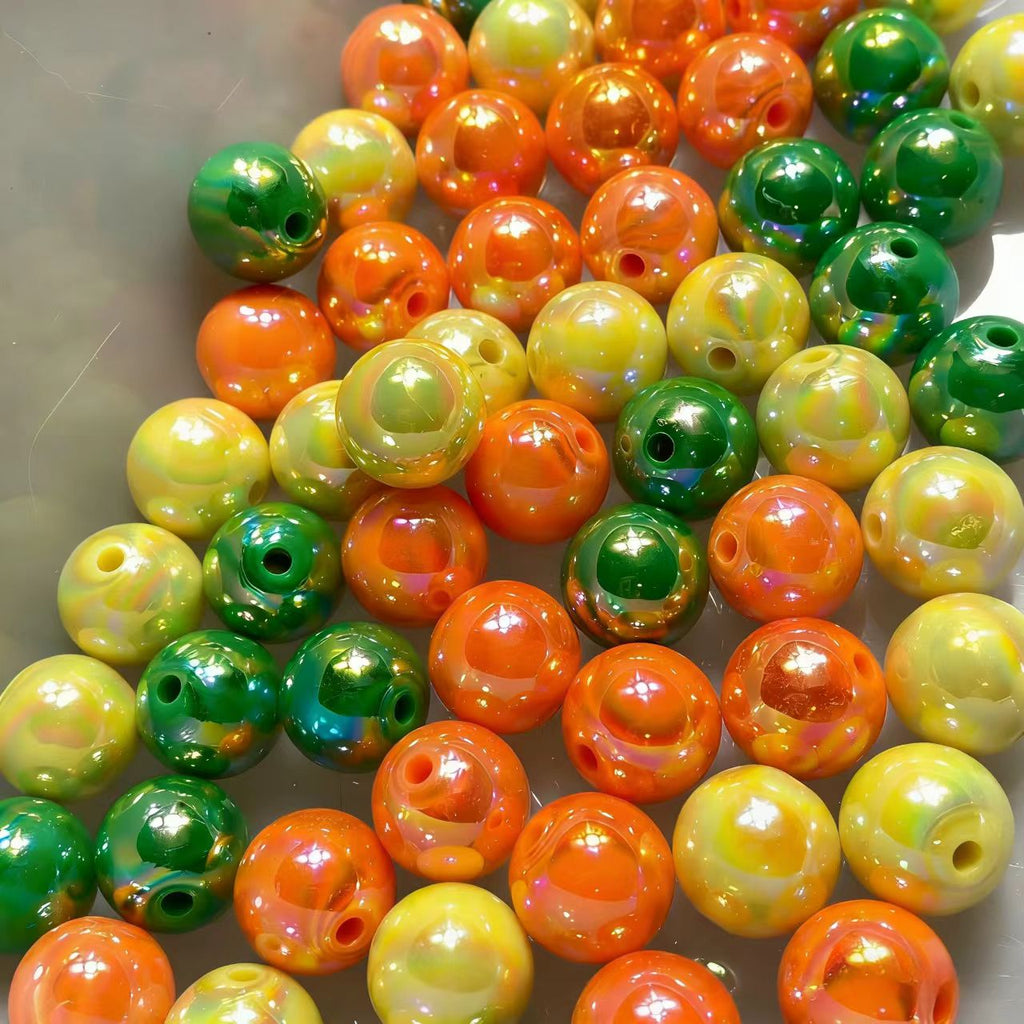 16mm Acrylic Beads, Multiple types and colors of mixed beads