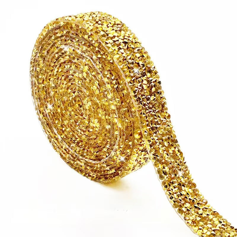 8-Color 4-Size 3yard , Resin Diamonds, Diamond Ribbons, Diamond Strips DIY，Sugar diamonds