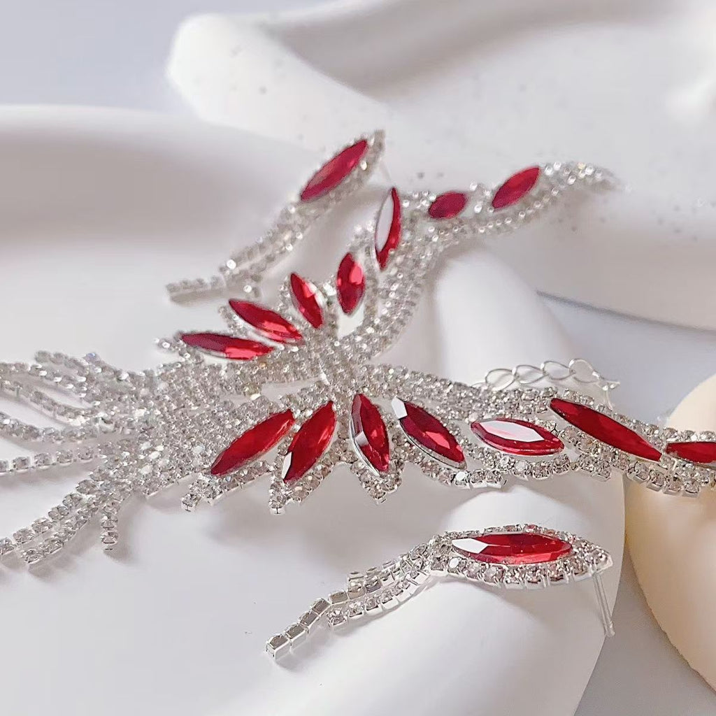 4-Color Angel Wings, necklace set, earring jewelry set