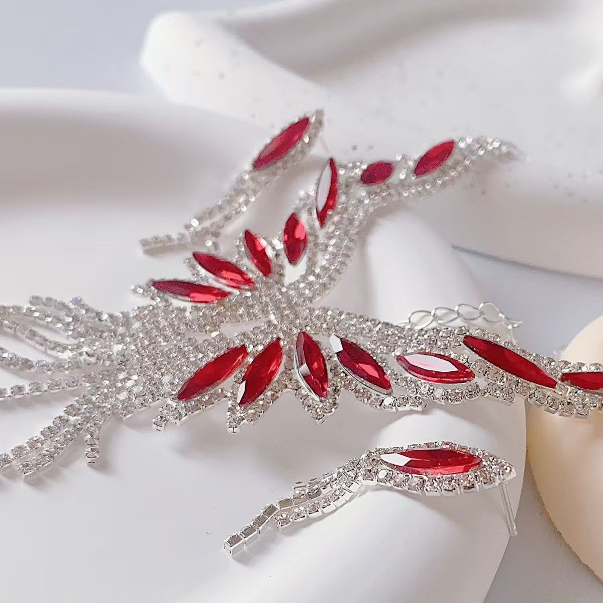 4-Color Angel Wings, necklace set, earring jewelry set