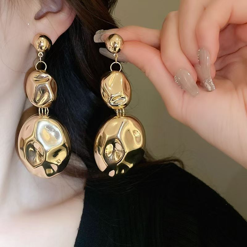 2Color 8Types Wrinkled necklace and earring set