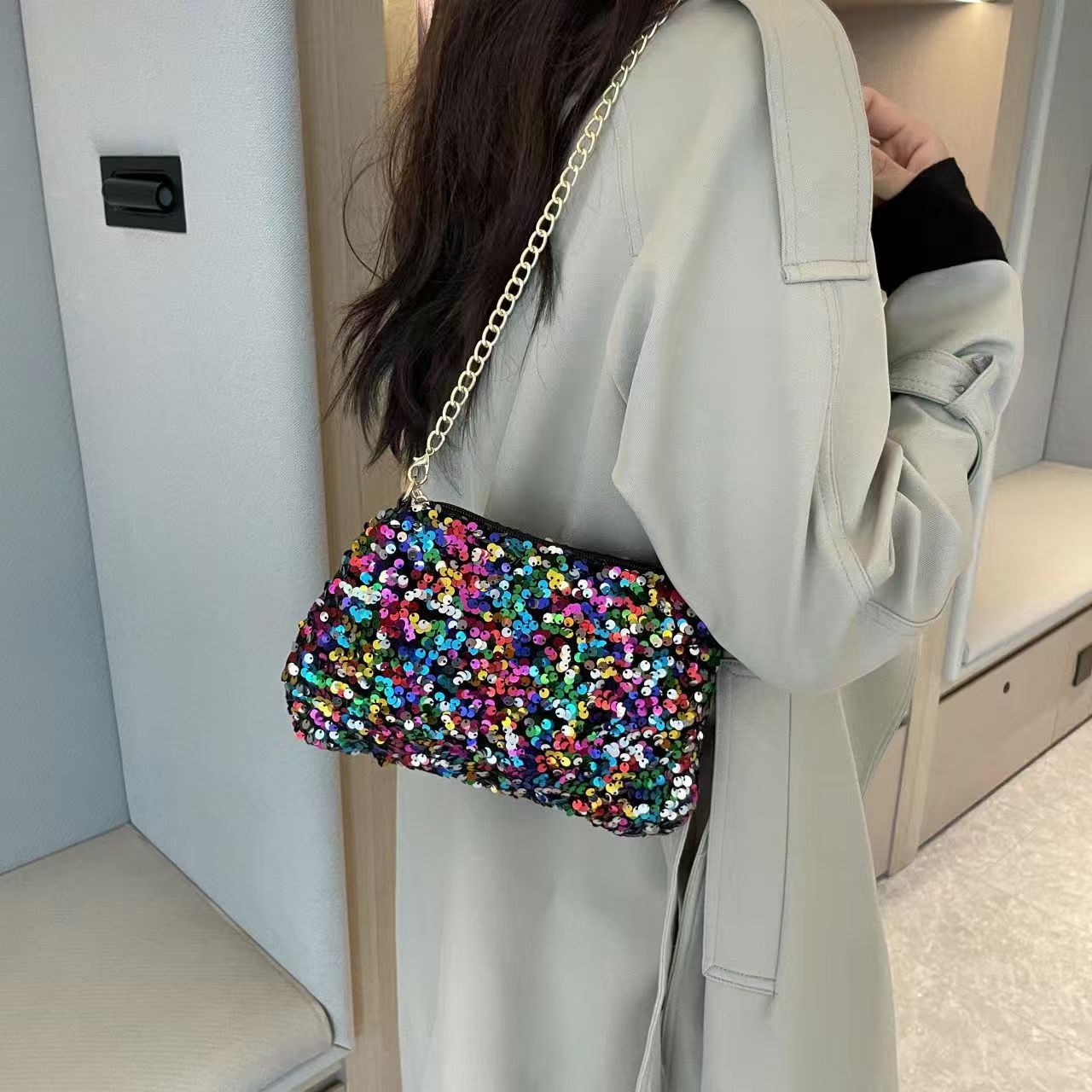 Blingbling bag, single shoulder crossbody bag