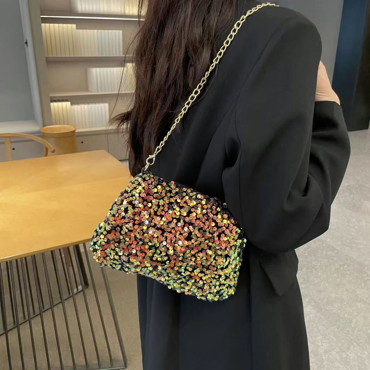 Blingbling bag, single shoulder crossbody bag