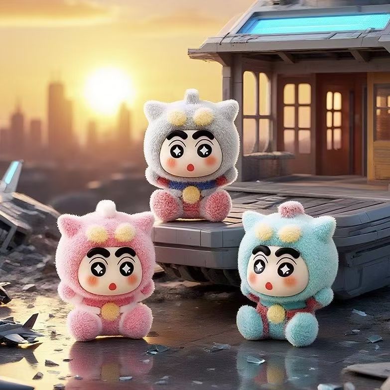 Superman Shin plush cute figurine, cartoon adorable desktop decoration, trendy toy doll, creative small gift, wholesale