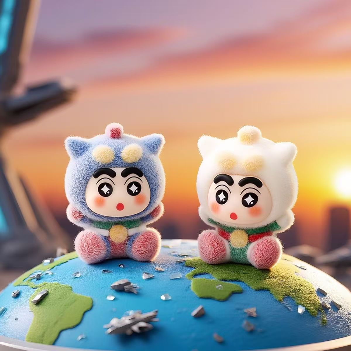 Superman Shin plush cute figurine, cartoon adorable desktop decoration, trendy toy doll, creative small gift, wholesale