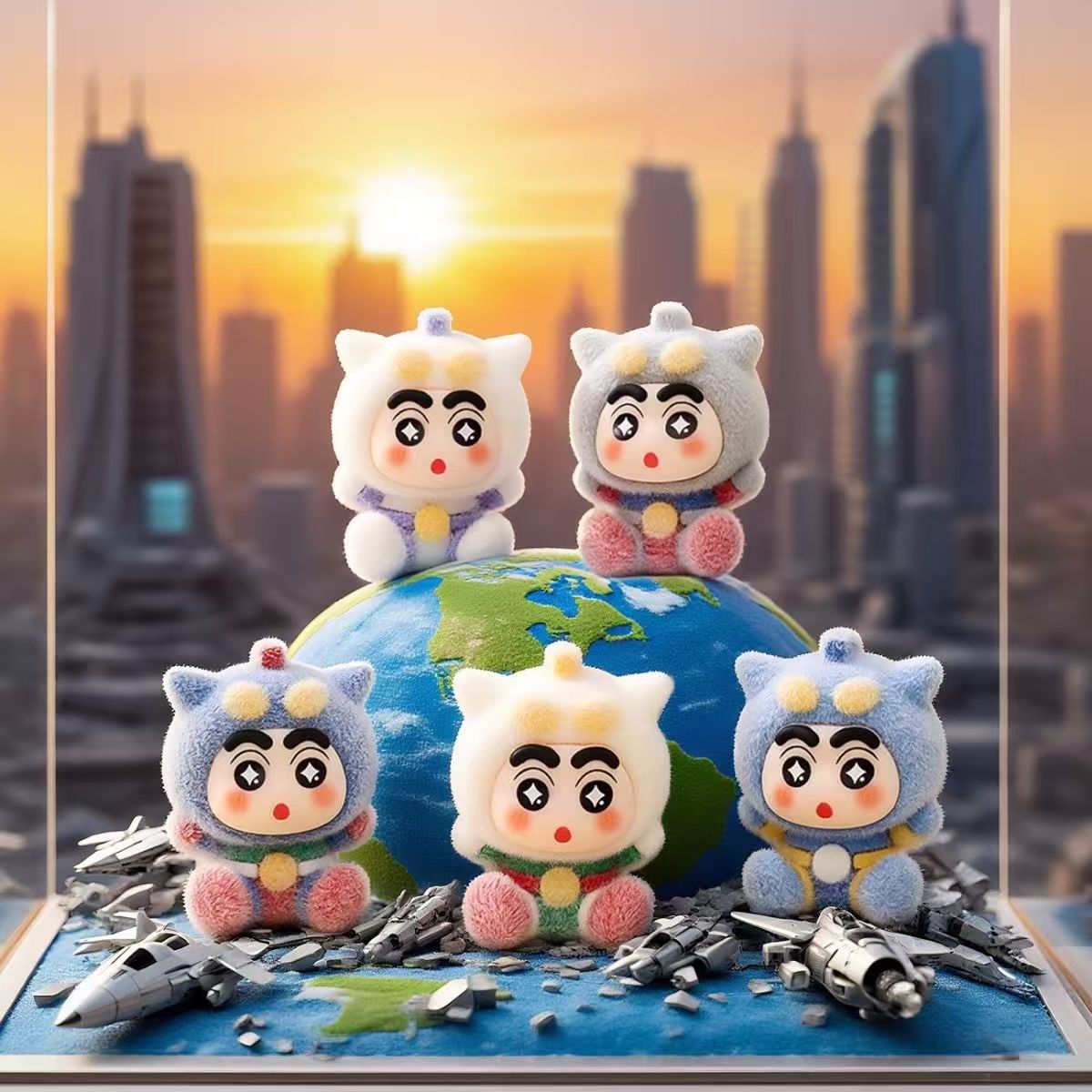 Superman Shin plush cute figurine, cartoon adorable desktop decoration, trendy toy doll, creative small gift, wholesale