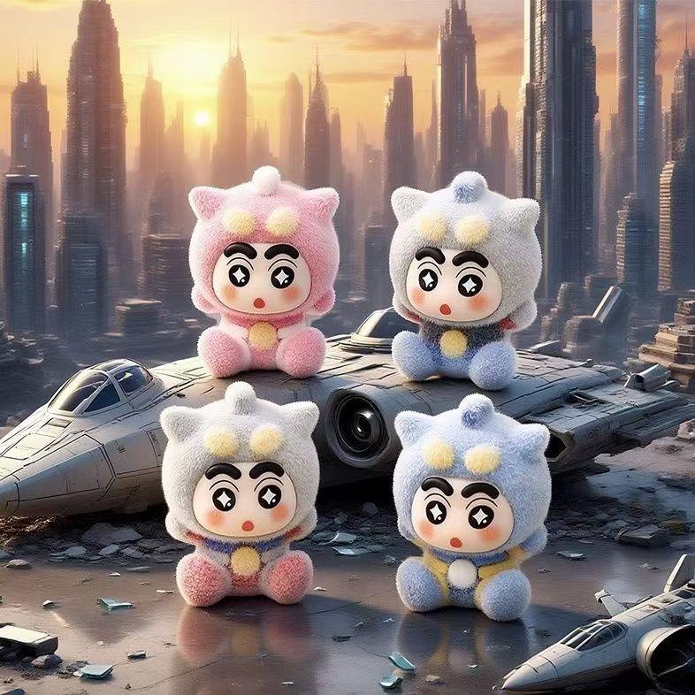 Superman Shin plush cute figurine, cartoon adorable desktop decoration, trendy toy doll, creative small gift, wholesale