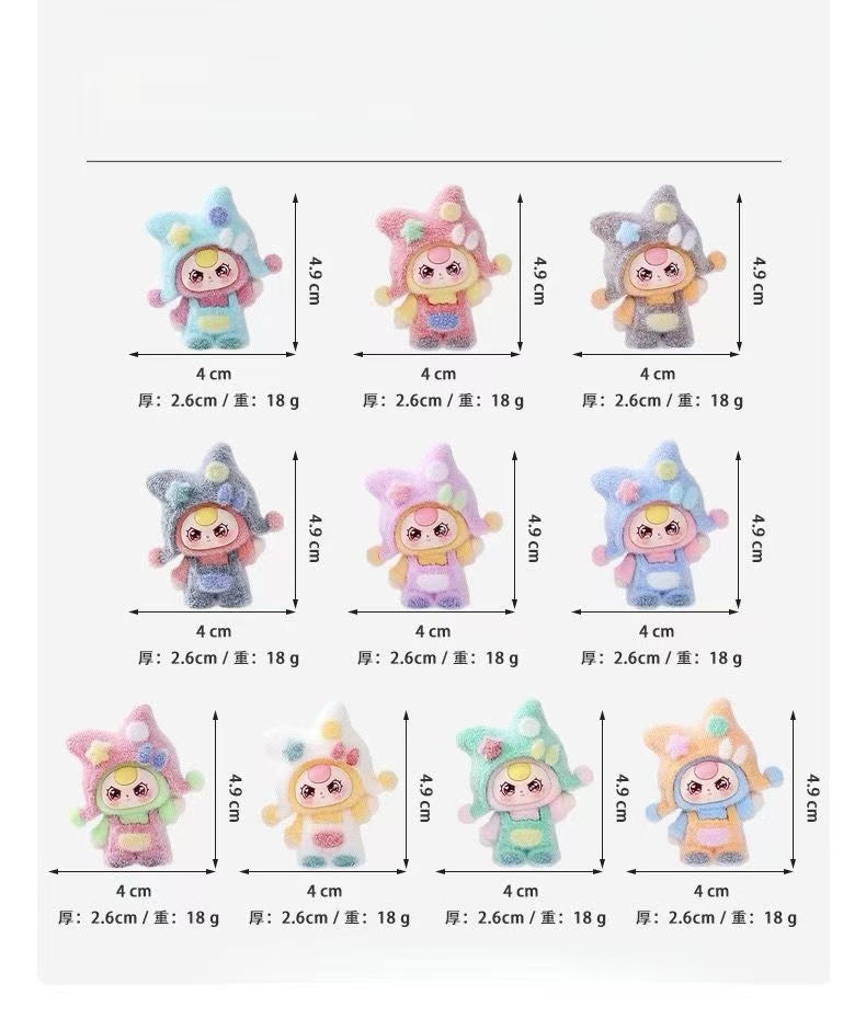 Flocked doll cute figurine, cartoon adorable desktop decoration, trendy toy figure, creative gift, wholesale