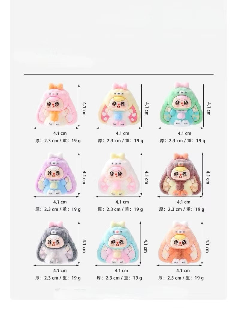 Flocked Pajama Droopy-Eared Bunny Baby, Cute Figurine, Cartoon Desktop Decoration, Trendy Toy Doll, Creative Gift