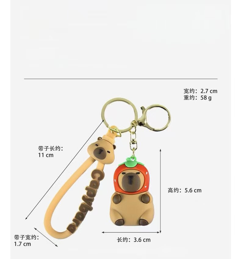 Capybara Keychain Pendant