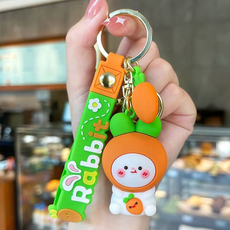 Carrot Rabbit Keychain Pendant