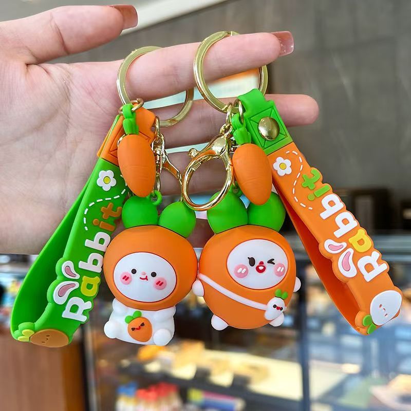 Carrot Rabbit Keychain Pendant