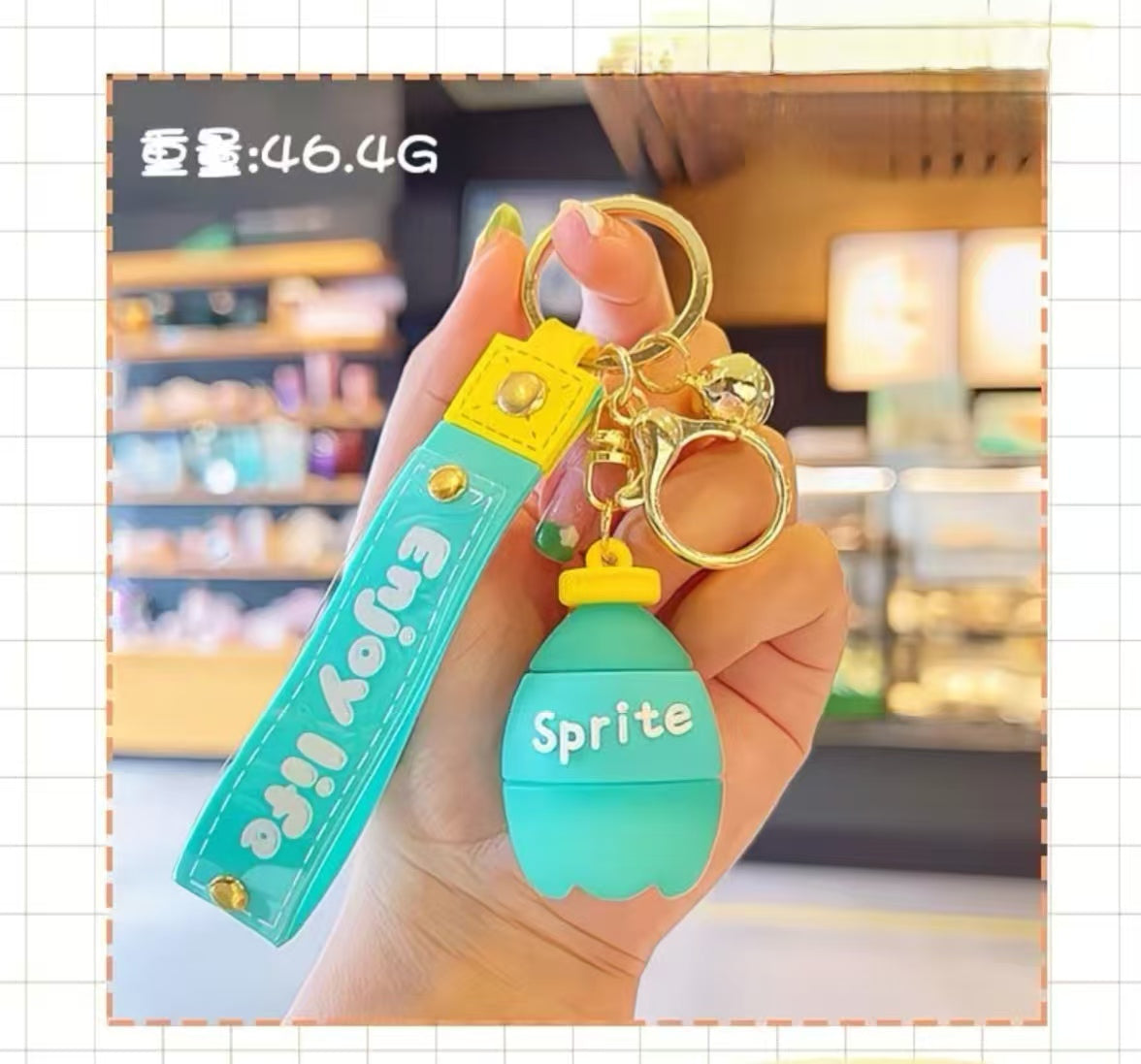 Cola, Pepsi, Coca-Cola, realistic soda can bottle, keychain ring, bag pendant