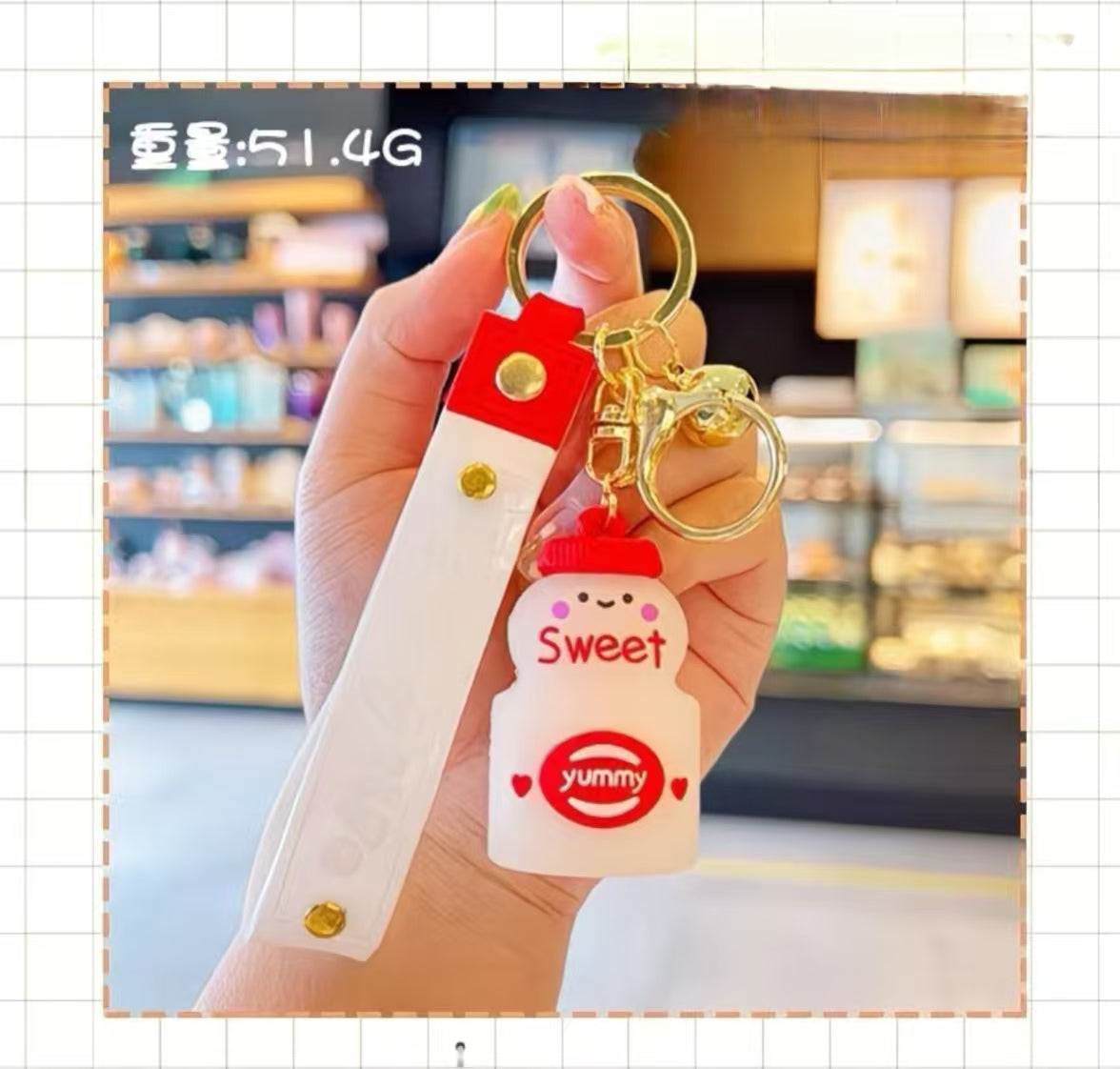 Cola, Pepsi, Coca-Cola, realistic soda can bottle, keychain ring, bag pendant