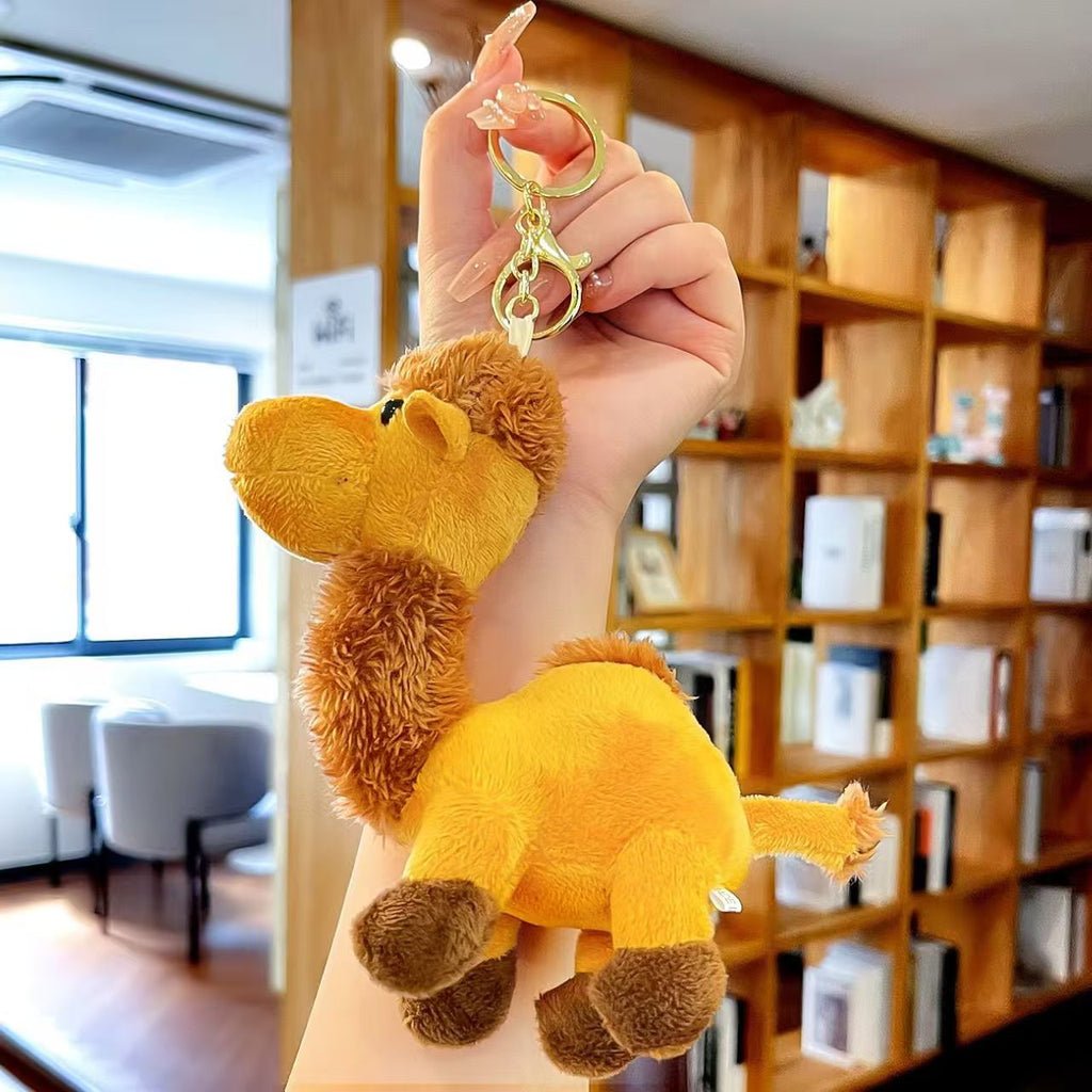 Plush camel keychain, backpack charm