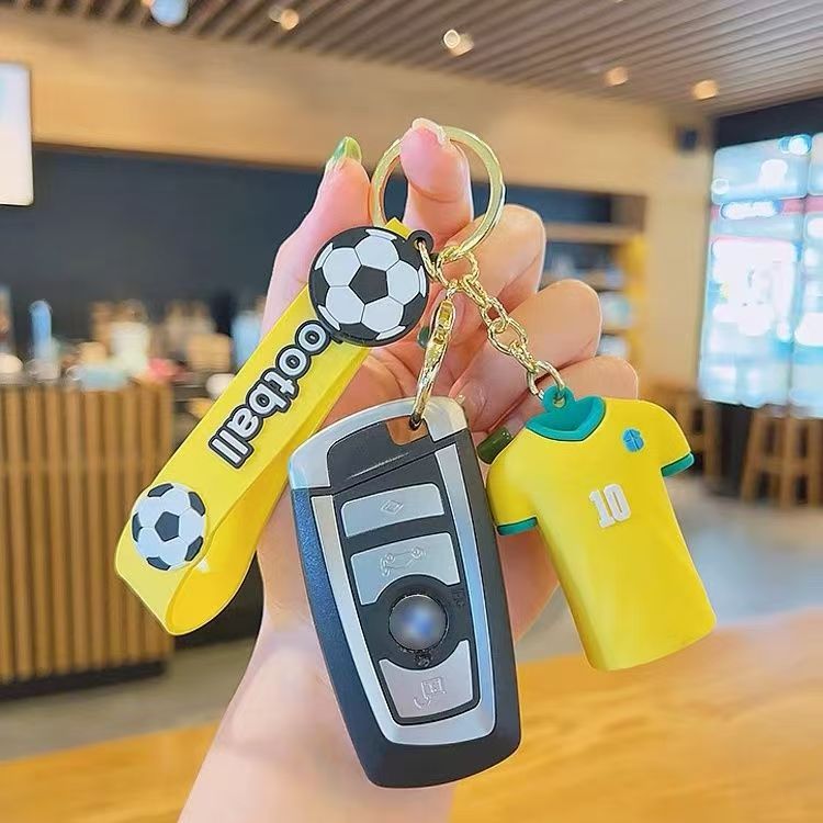 3D ! Soccer jersey keychain, pendant, World Cup car key, bag charm, NBA creative gift, Cristiano Ronaldo, Messi