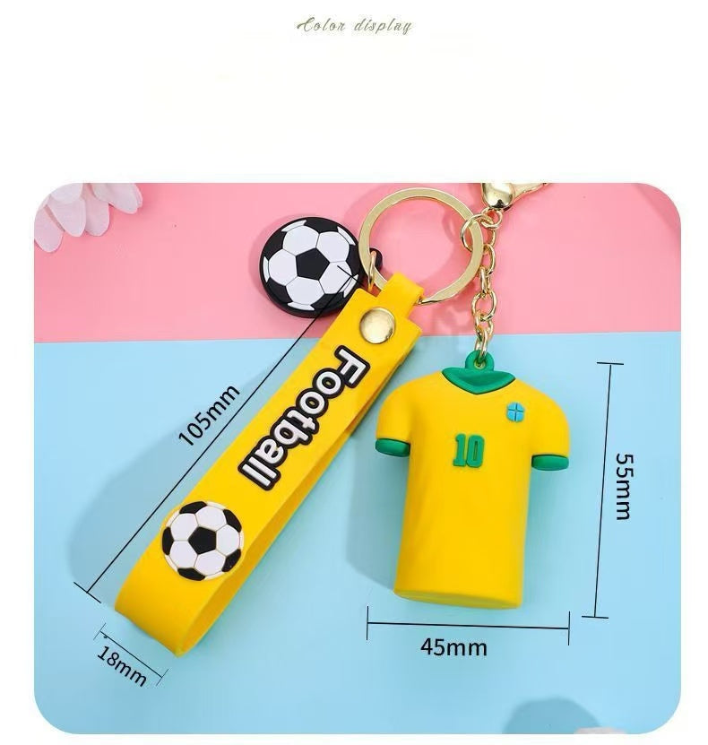 3D ! Soccer jersey keychain, pendant, World Cup car key, bag charm, NBA creative gift, Cristiano Ronaldo, Messi