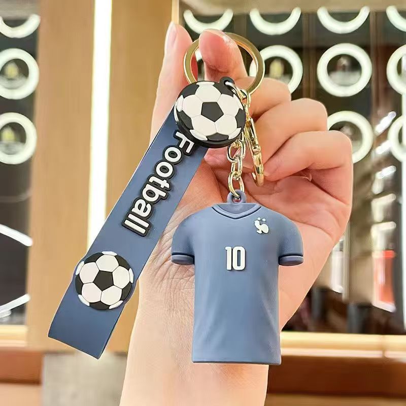 3D ! Soccer jersey keychain, pendant, World Cup car key, bag charm, NBA creative gift, Cristiano Ronaldo, Messi