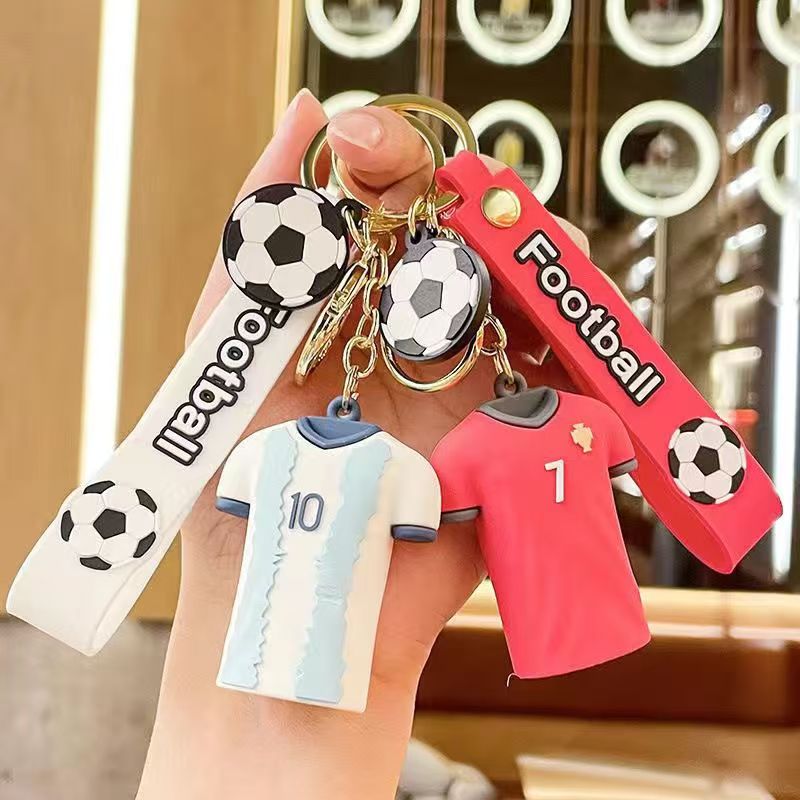 3D ! Soccer jersey keychain, pendant, World Cup car key, bag charm, NBA creative gift, Cristiano Ronaldo, Messi