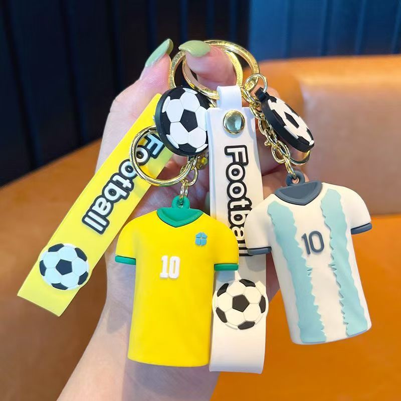 3D ! Soccer jersey keychain, pendant, World Cup car key, bag charm, NBA creative gift, Cristiano Ronaldo, Messi