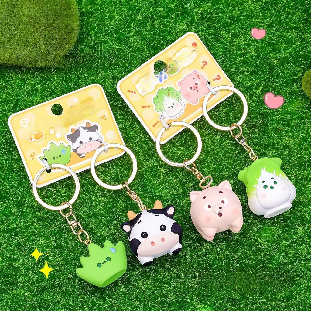 Cartoon, cute, couple style, keychain, backpack charm, creative gift