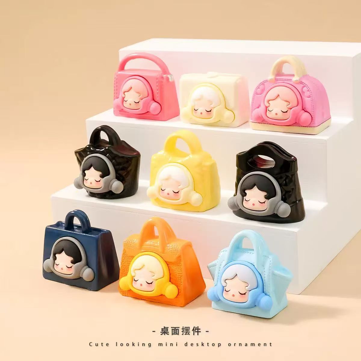 Designer handbags, cute figurines, fashionable and adorable luxury replicas, desktop decorations