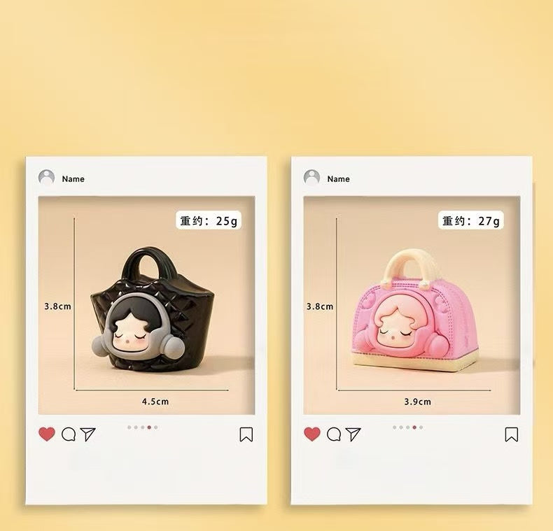 Designer handbags, cute figurines, fashionable and adorable luxury replicas, desktop decorations