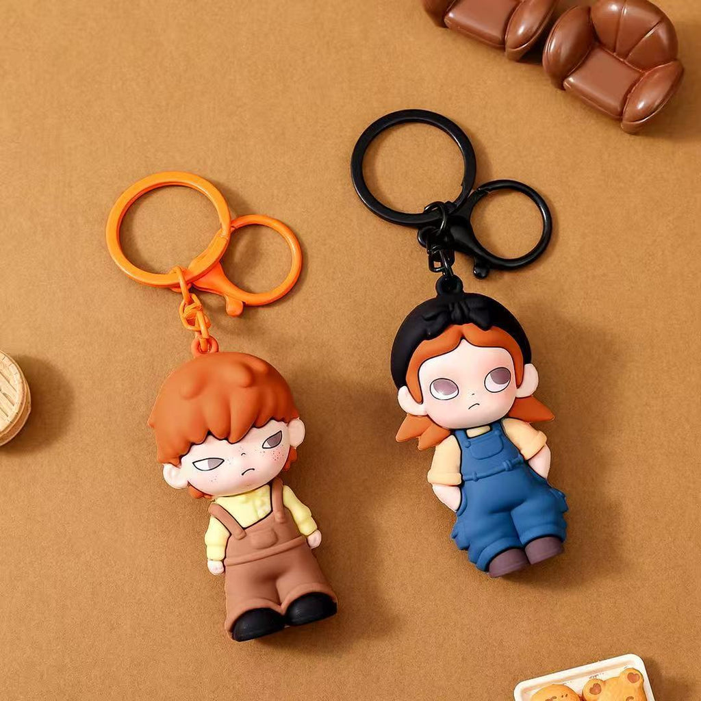 Boy+Girl Cartoon keychain pendant