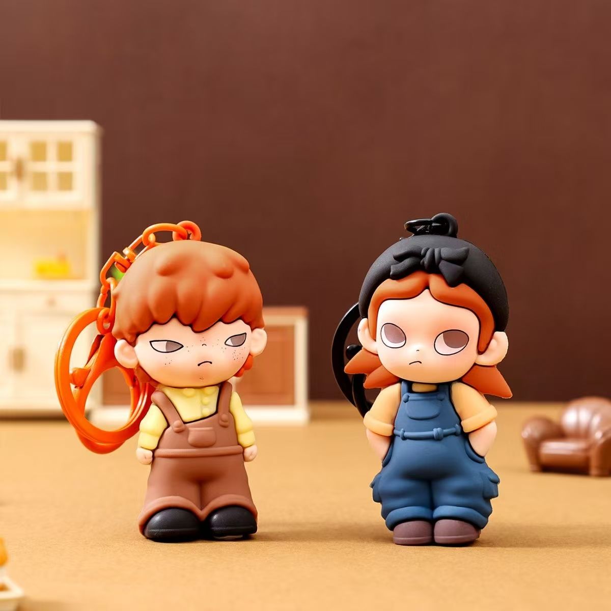 Boy+Girl Cartoon keychain pendant