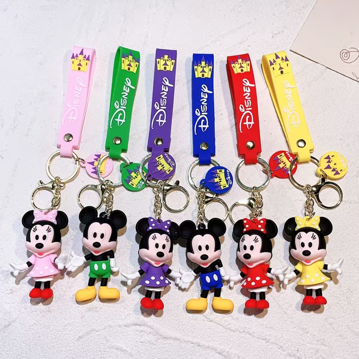 New Mickey and Minnie Keychain Pendant