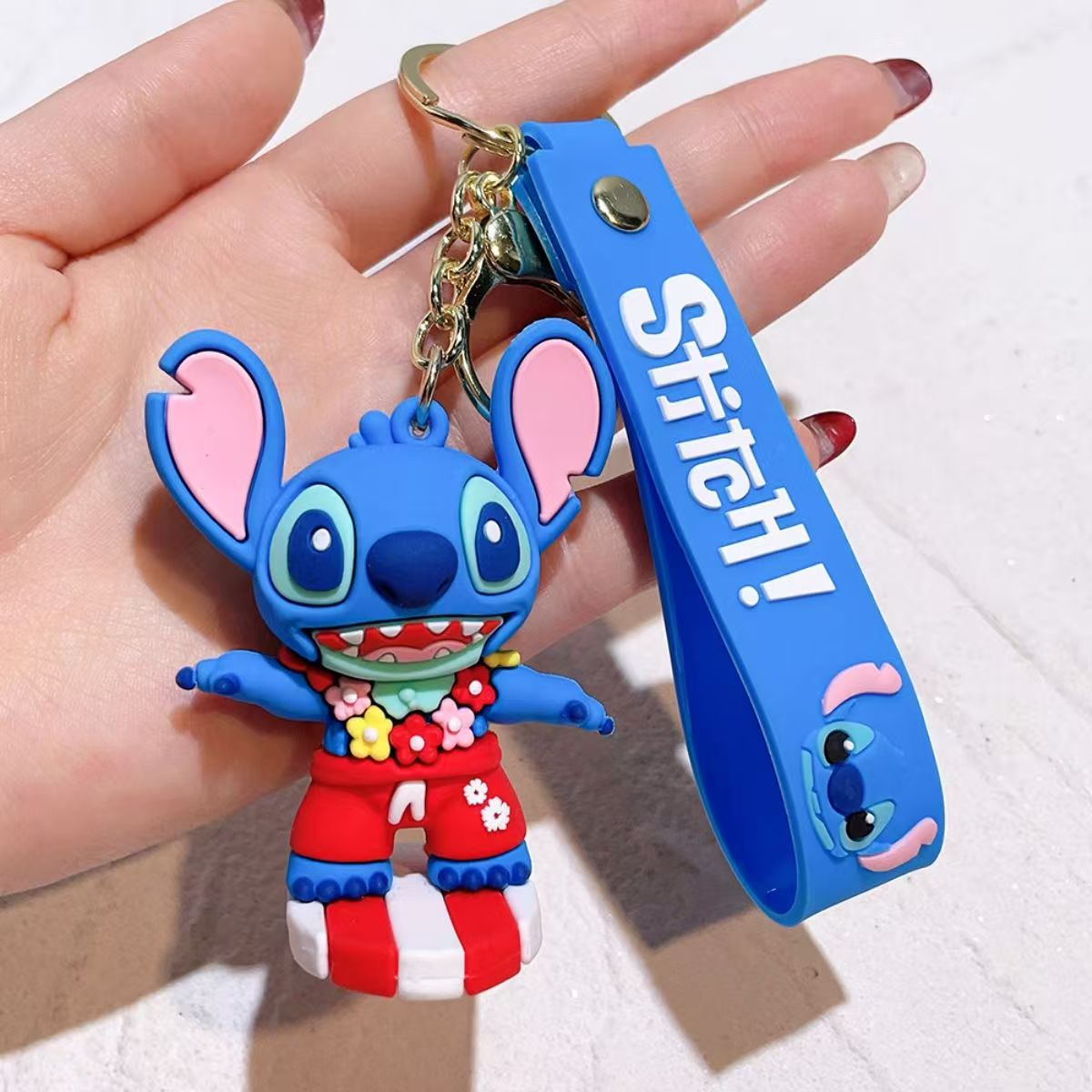Stitch Costume Keychain Soft Silicone