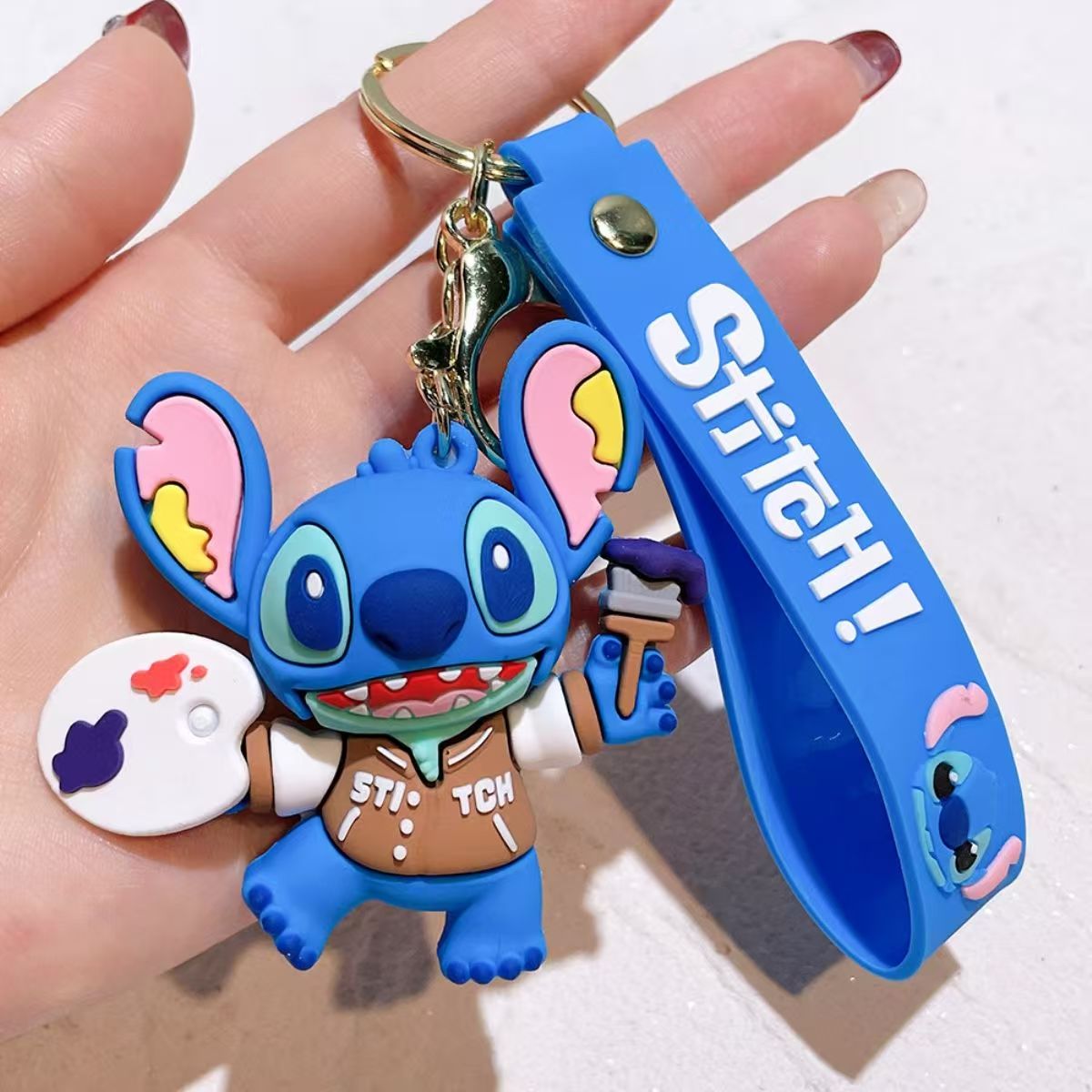 Stitch Costume Keychain Soft Silicone