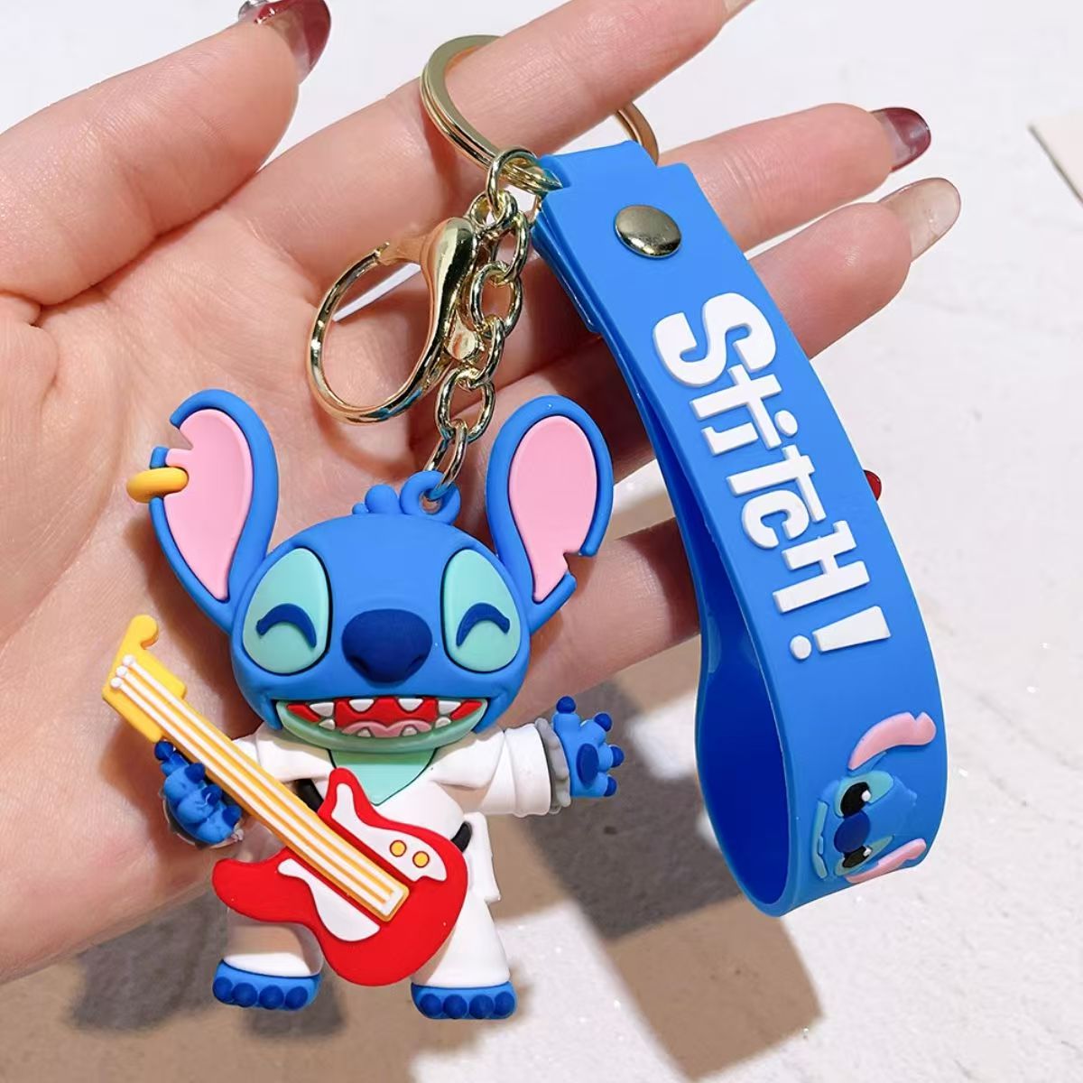 Stitch Costume Keychain Soft Silicone