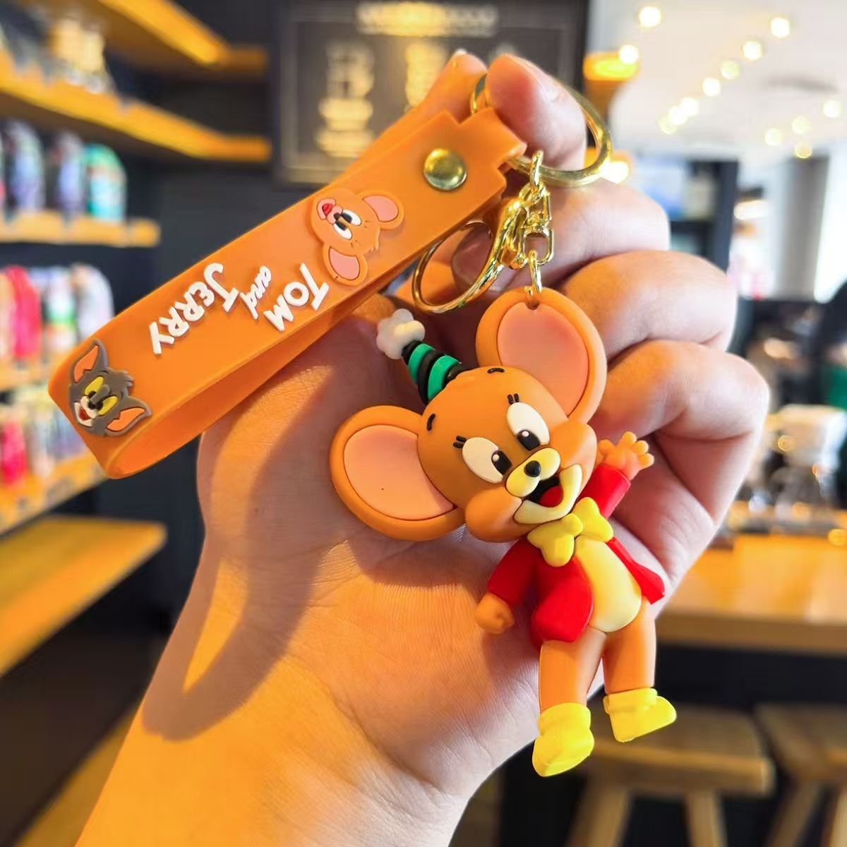 Cat and Mouse Keychain, Disney， Silicone