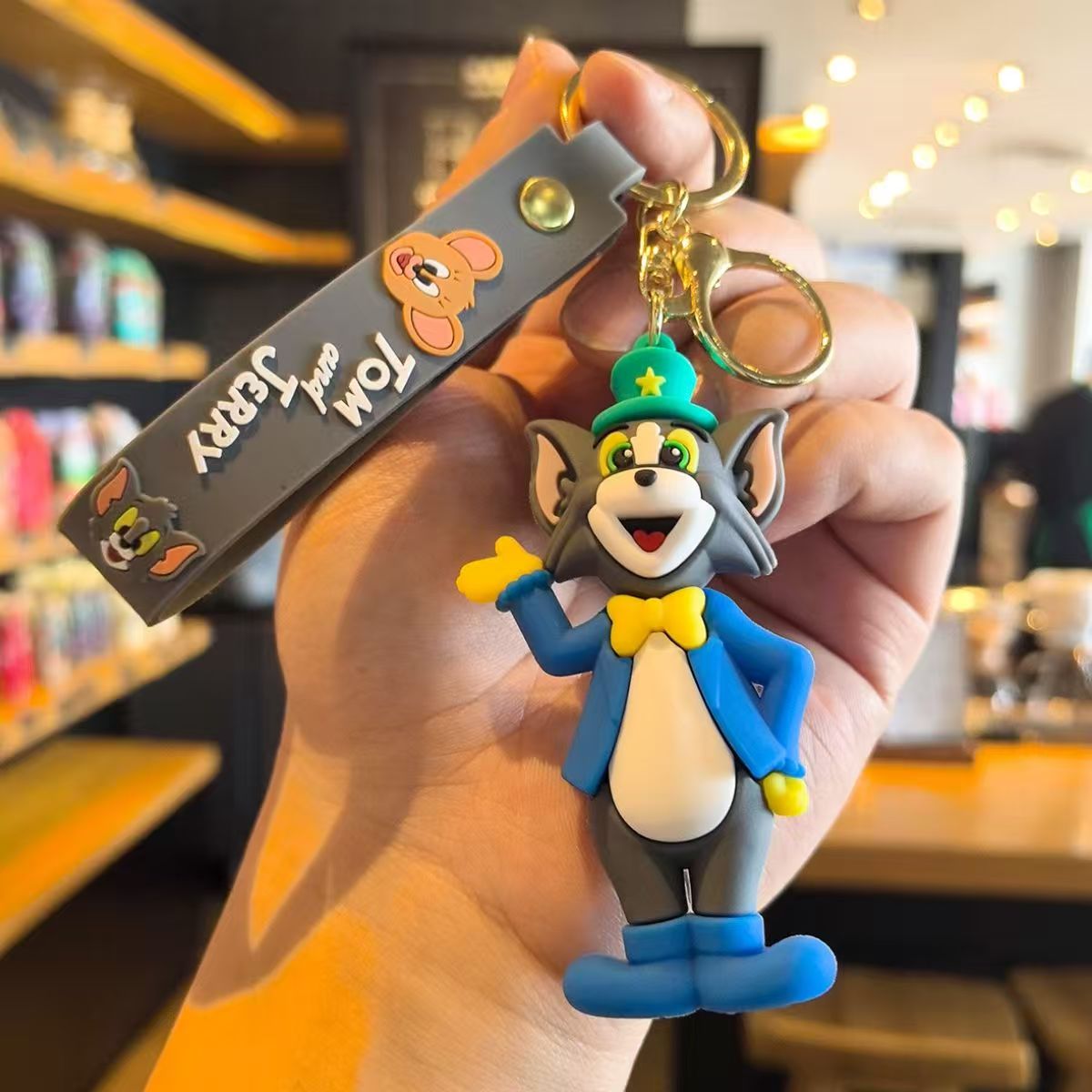 Cat and Mouse Keychain, Disney， Silicone