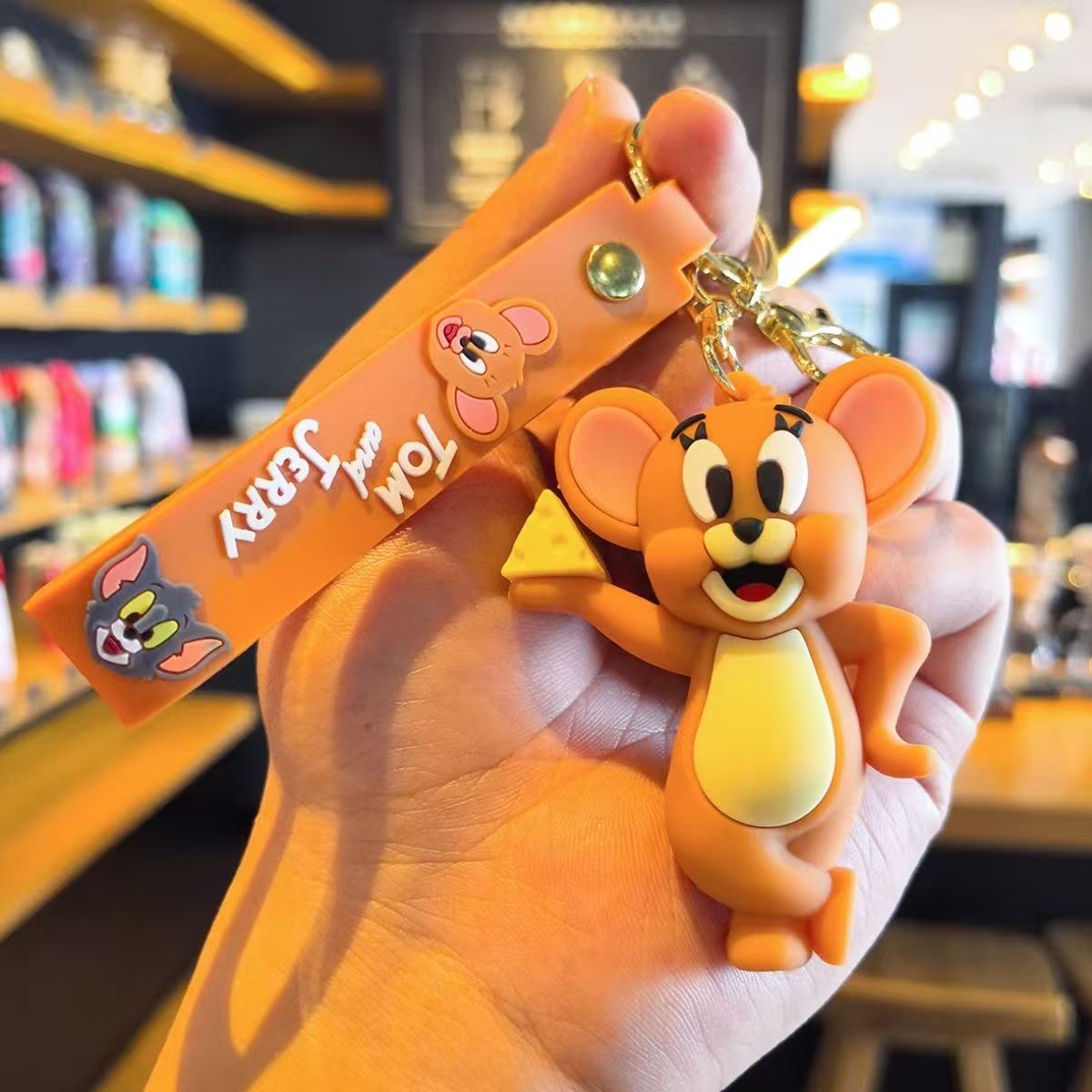 Cat and Mouse Keychain, Disney， Silicone
