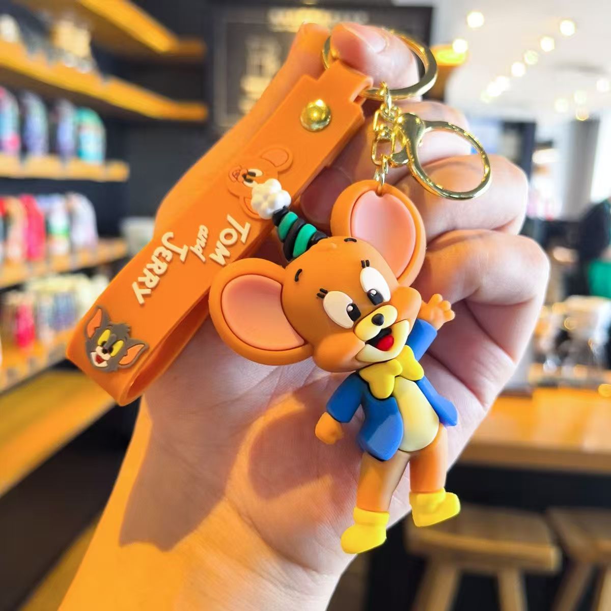 Cat and Mouse Keychain, Disney， Silicone