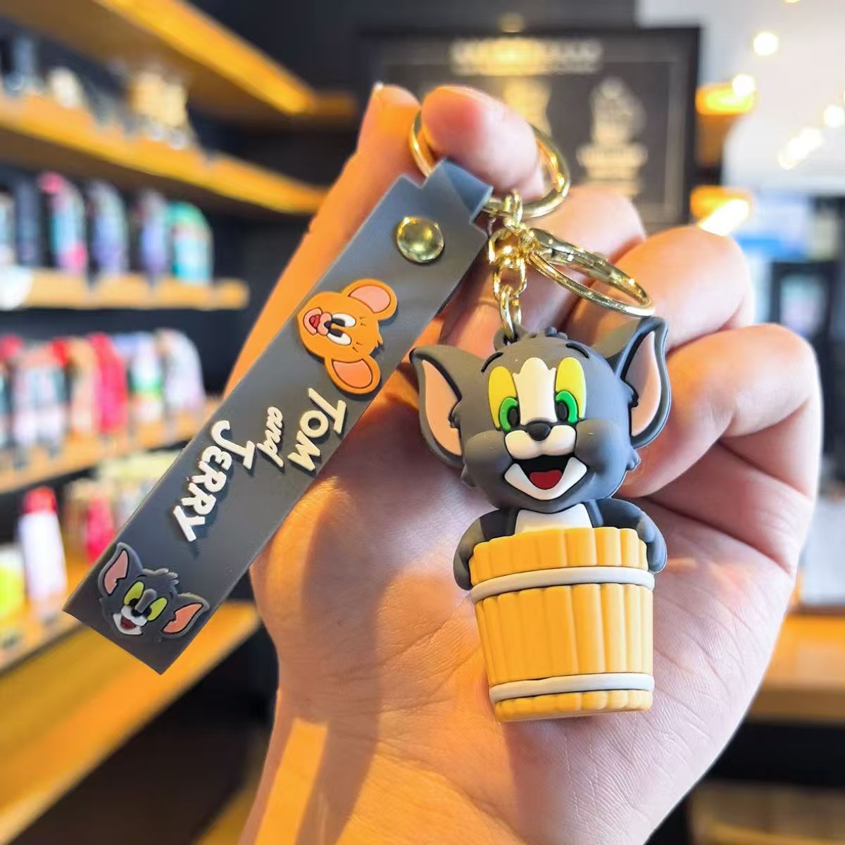 Cat and Mouse Keychain, Disney， Silicone