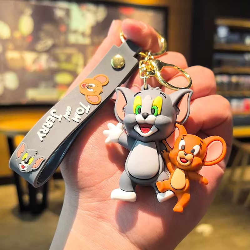Mouse and Cat Keychain