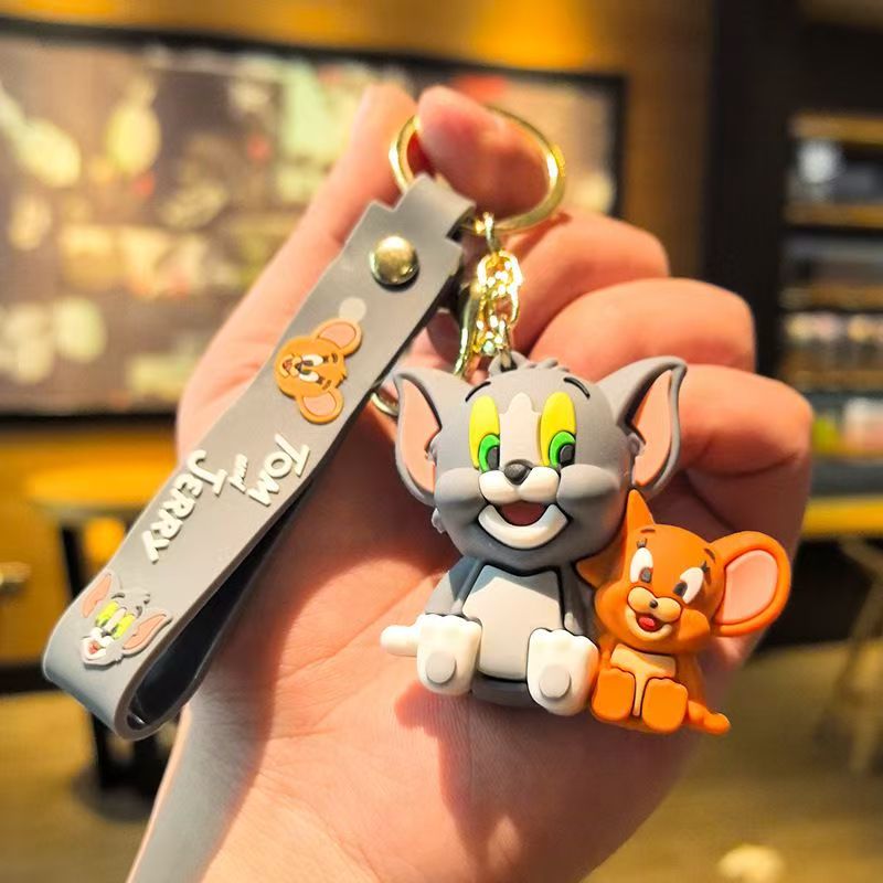 Mouse and Cat Keychain