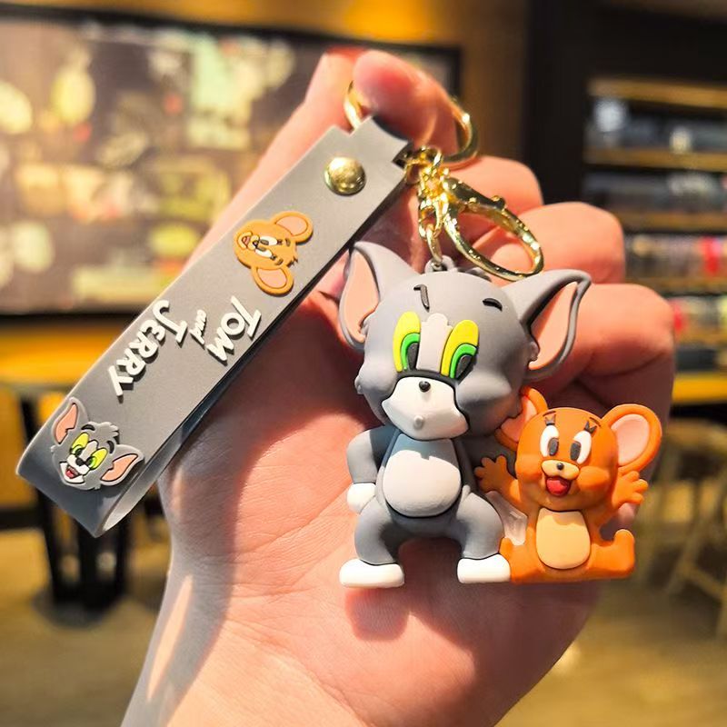Mouse and Cat Keychain