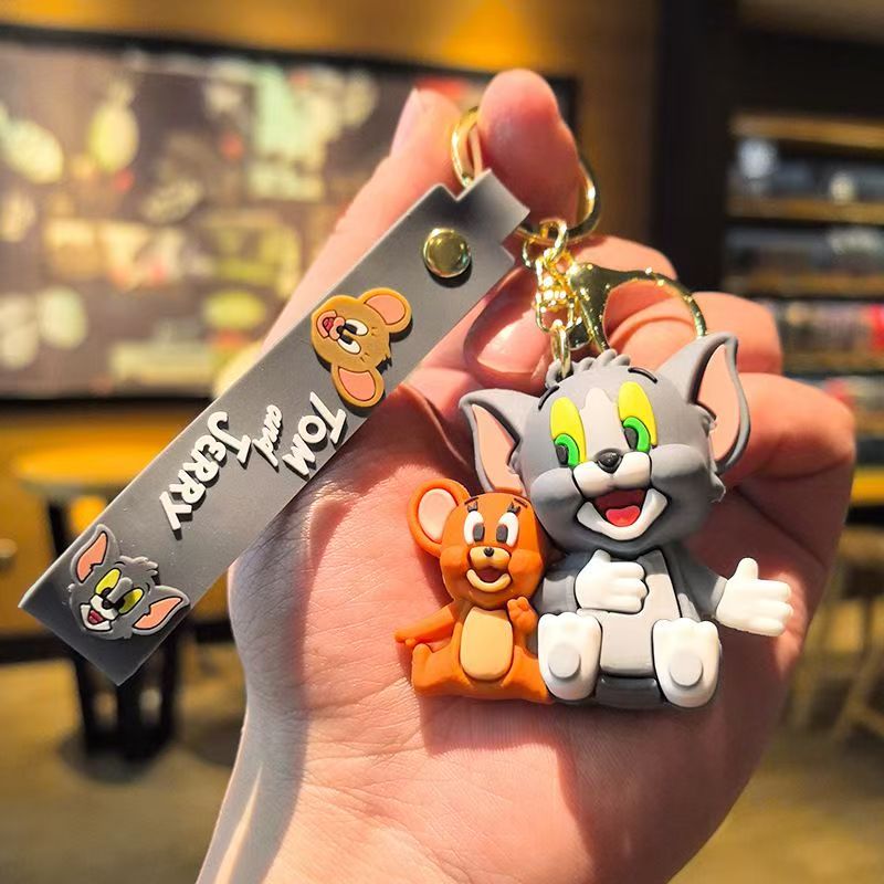 Mouse and Cat Keychain