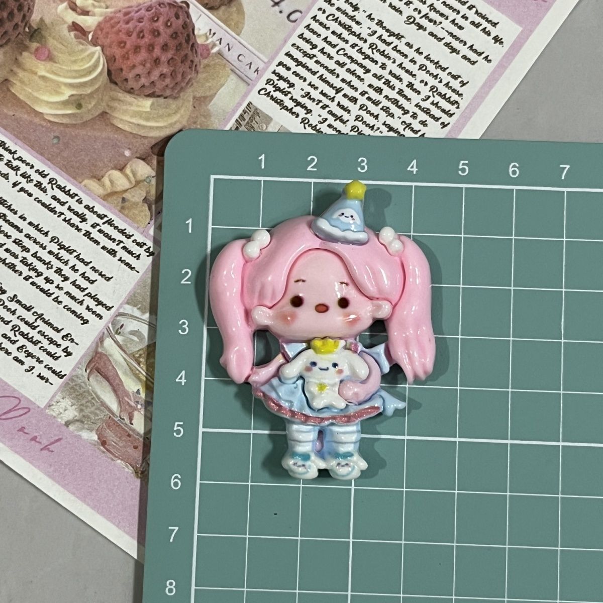 3D cute little girl magnetic refrigerator sticker 6 pcs