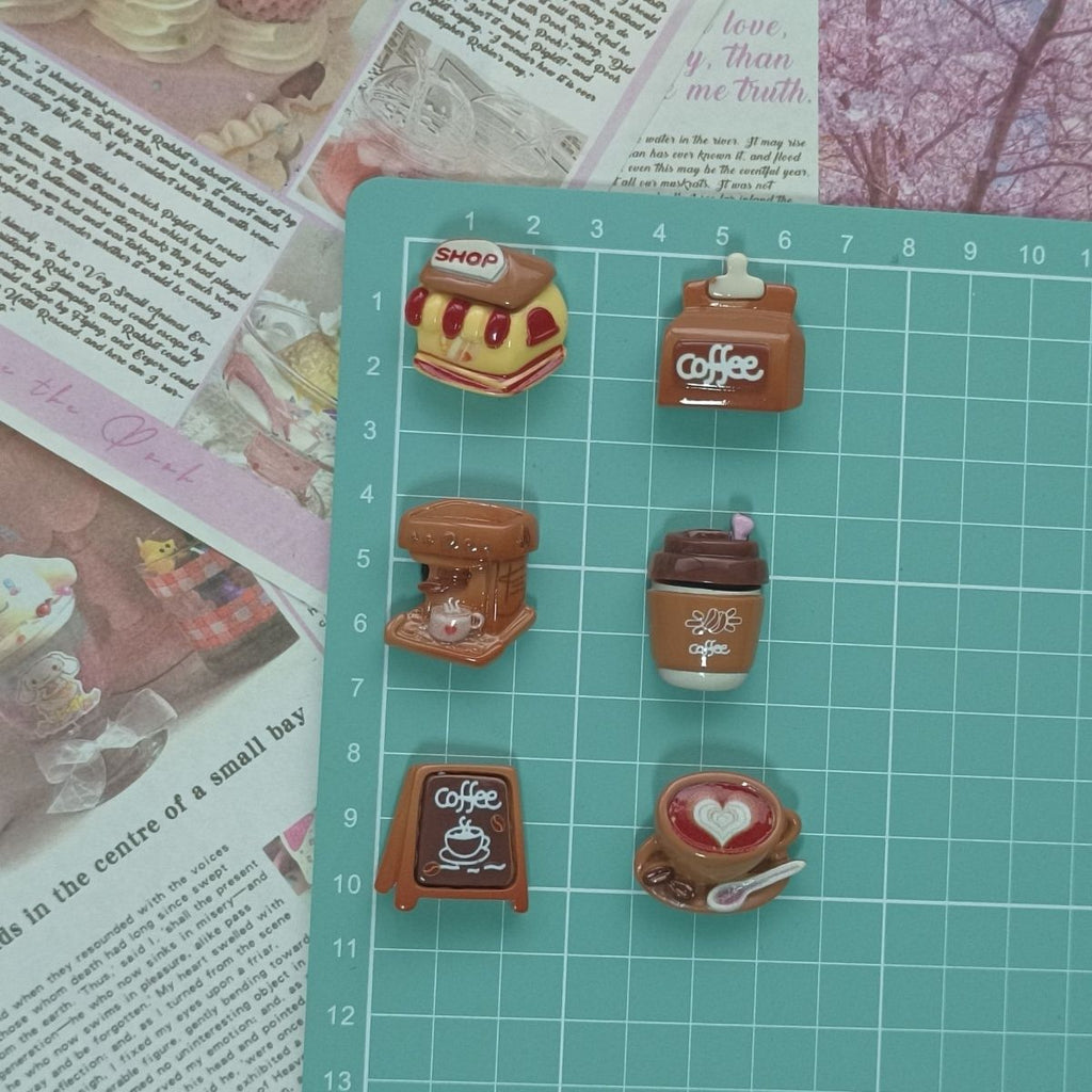 Mini coffee refrigerator magnet 6 pcs