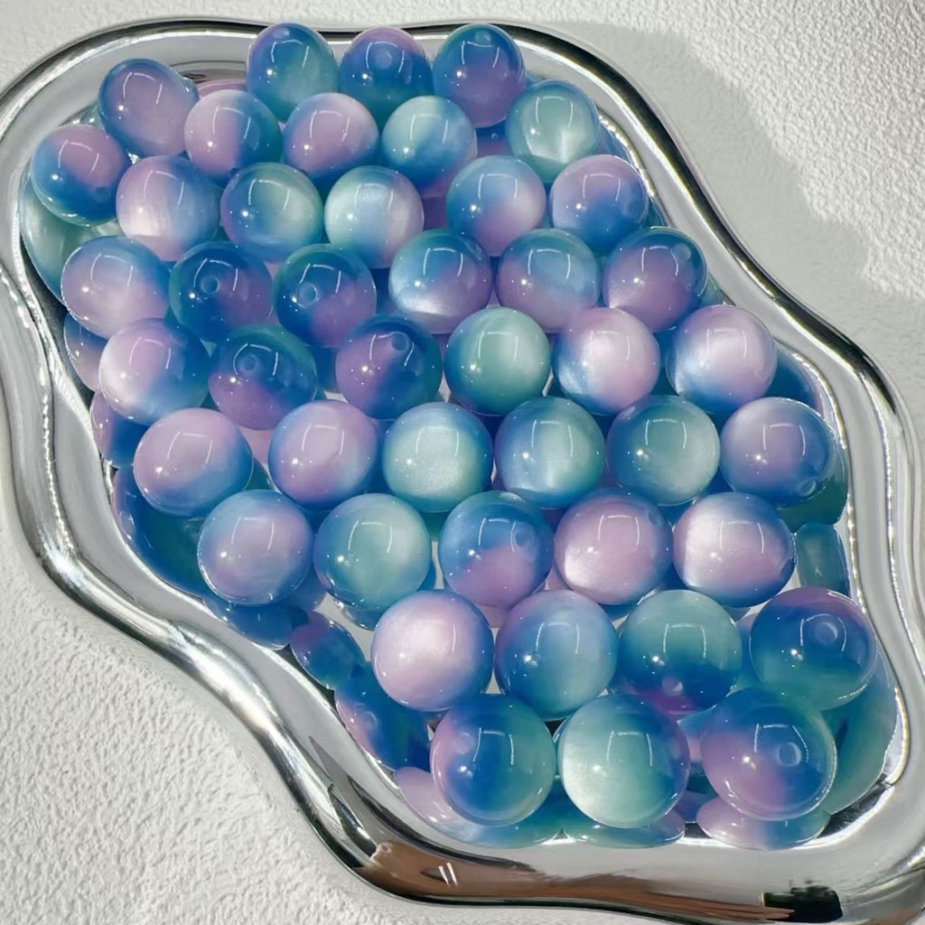 16 mm Gold-Foil Ombre resin beads