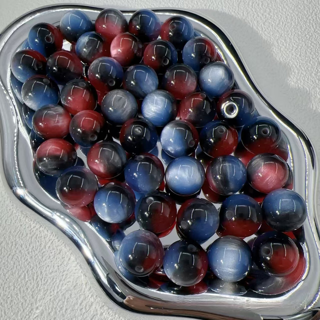 16 mm Gold-Foil Ombre resin beads